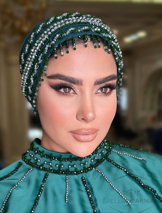 کلاه حجاب سبز کد 2000