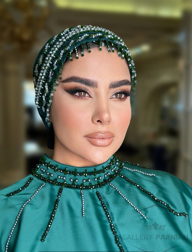 کلاه حجاب سبز کد 2000