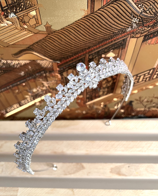 تاج عروس ظریف و ساده کد T5039